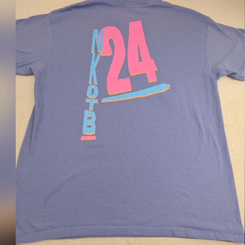 NKOTB 2024 Magic Summer Tour Purple Concert Tee With 80s Neon Colors Large - Picture 7 of 7